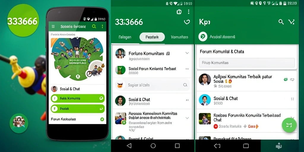 Tampilan antarmuka pengguna aplikasi Forum Komunitas 333666.