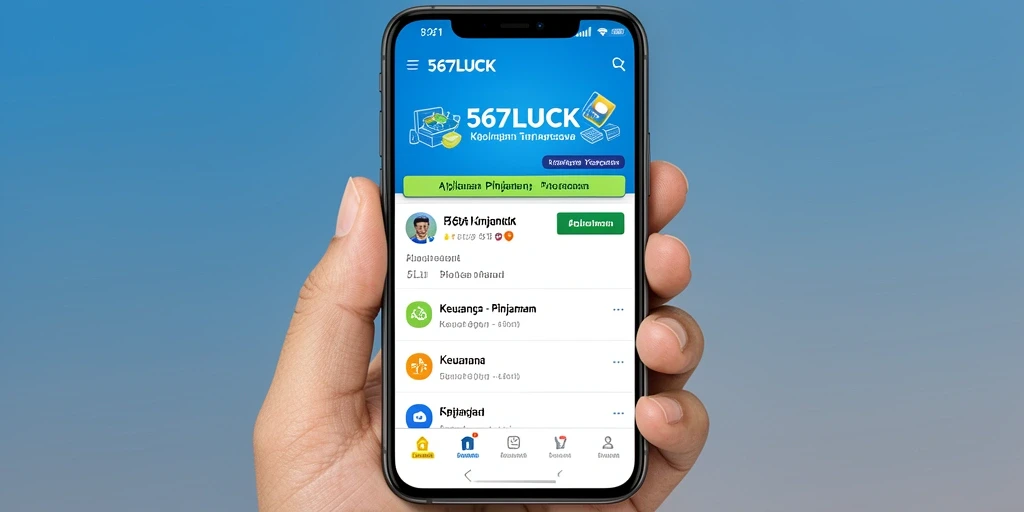 Tampilan antarmuka aplikasi 567LUCK untuk pengajuan pinjaman.