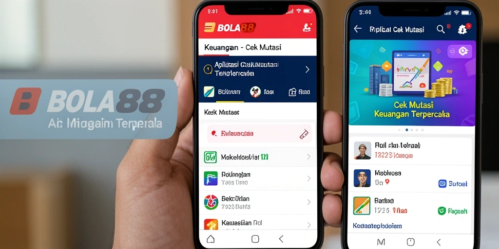Tampilan antarmuka pengguna aplikasi Cek Mutasi BOLA88 yang modern.
