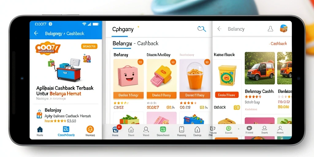 Tampilan antarmuka aplikasi COO77 dengan fitur Cashback yang menarik.