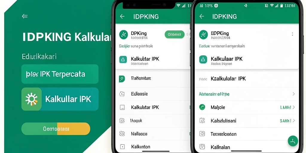 Antarmuka aplikasi IDPKING yang sederhana dan fungsional untuk Kalkulator IPK.