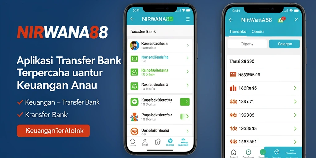 Tampilan antarmuka utama NIRWANA88 yang memudahkan transaksi Transfer Bank.