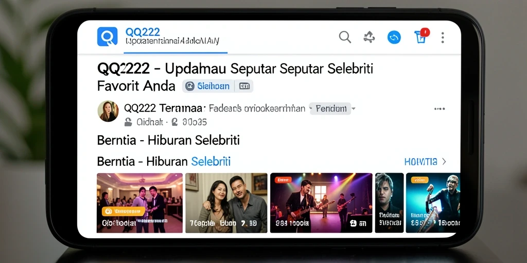 Antarmuka menarik dengan fitur berita selebriti terkini.