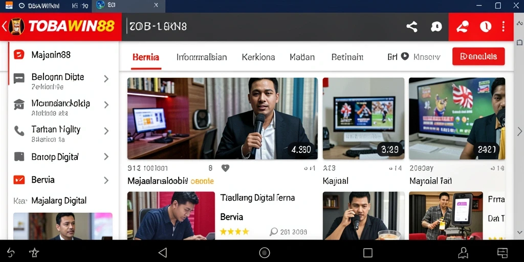 Tampilan antarmuka TOBAWIN88 yang menarik dan informatif.