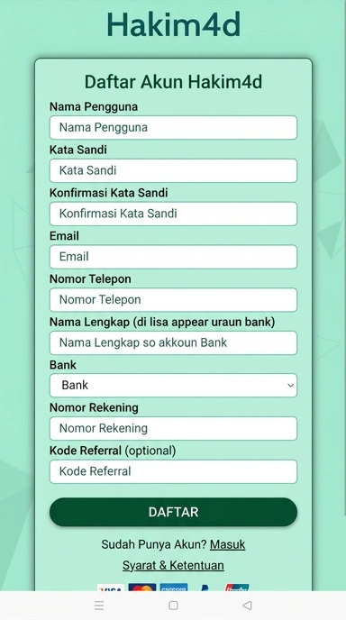 Cara Mudah Buat Akun Baru hakim4d untuk Android