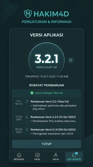 Riwayat Versi hakim4d untuk Pengguna Android